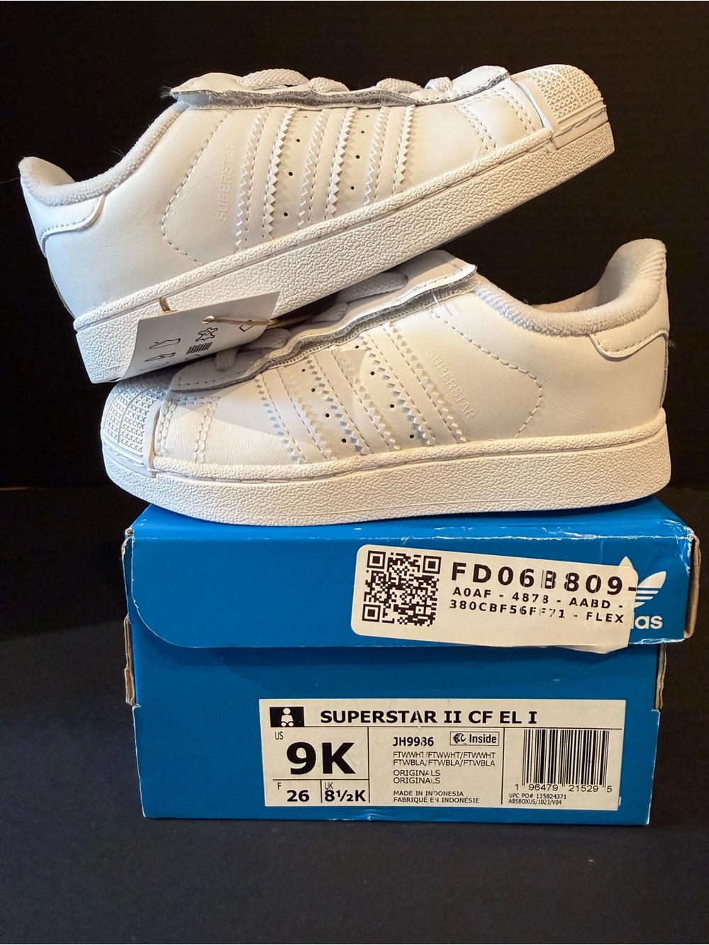 Kids White Superstar II Sneakers - Brand: Adidas 9K